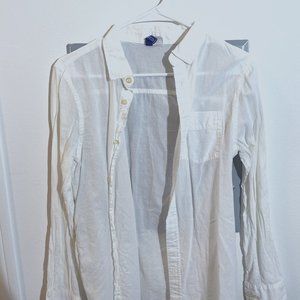 H&M Sheer Linen Casual Button Down Shirt